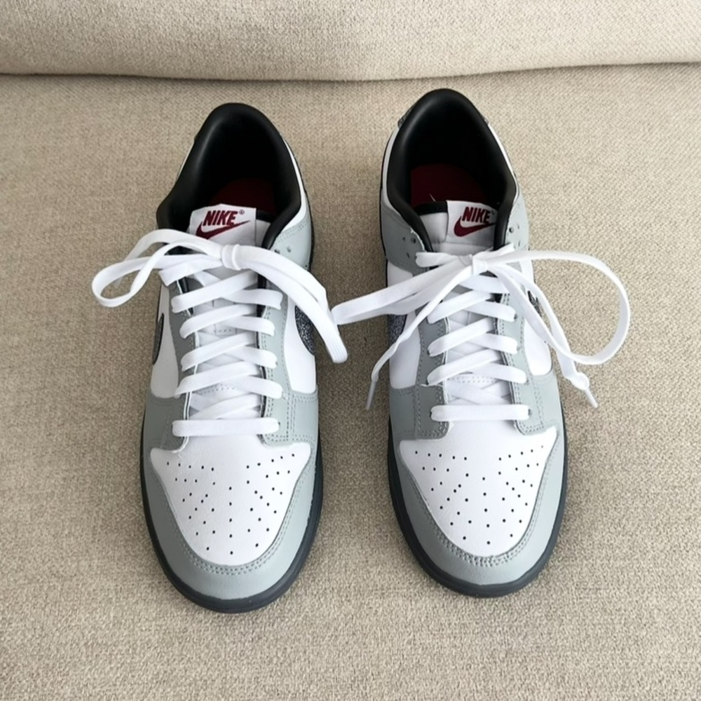 Nike Dunk Low LX Glitter Swoosh White Gray Sz 9.5W NEW IN BOX - Picture 10 of 15